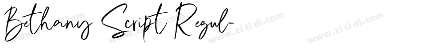 Bethany Script Regul字体转换
